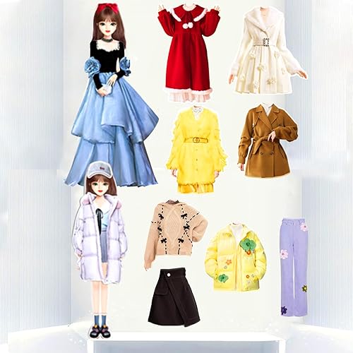 Miniatura 5 de Muñeca de papel de princesa magnética para disfrazarse, juguetes de simulación, juego de rompecabezas para niñas de más de 3 años, aprendizaje