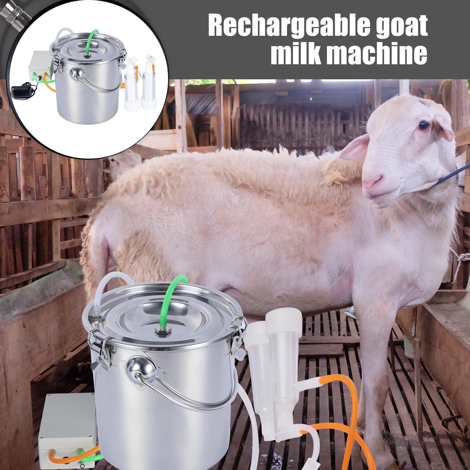 Goat Milking Machine 7L Electric Milk Machine Automatic Goat Milker