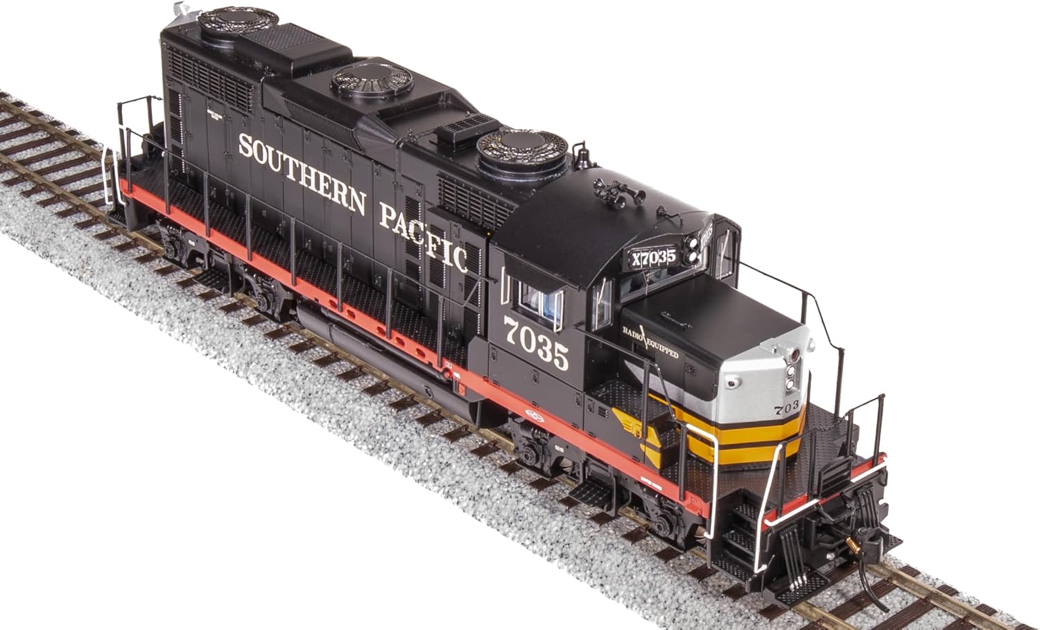 Broadway Limited 7476 EMD GP20, SP 7035, Black Widow Scheme, Paragon4 Sound/DC/DCC, HO Scale
