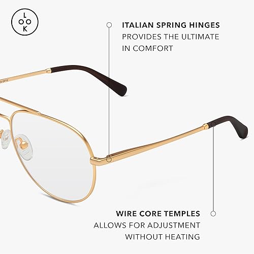 Vista 18 de LOOK OPTIC Cooper Tint - Stylish, Unisex, High Optical Quality Readers - Comfortable, Scratch Resistant Reading Glasses plateado