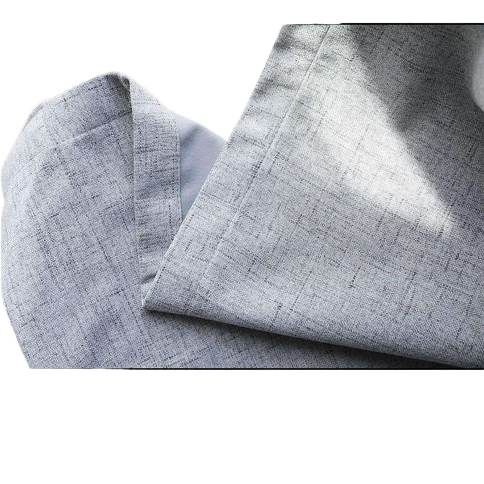 LuoAXINN Linen Curtains Faux Linen Foam Back Blackout Curtain Thermal Insulated Soundproof Blinds Drapes For Bedroom Living Room Custom Made(Color 3,GROMMET_W350XL250CM)