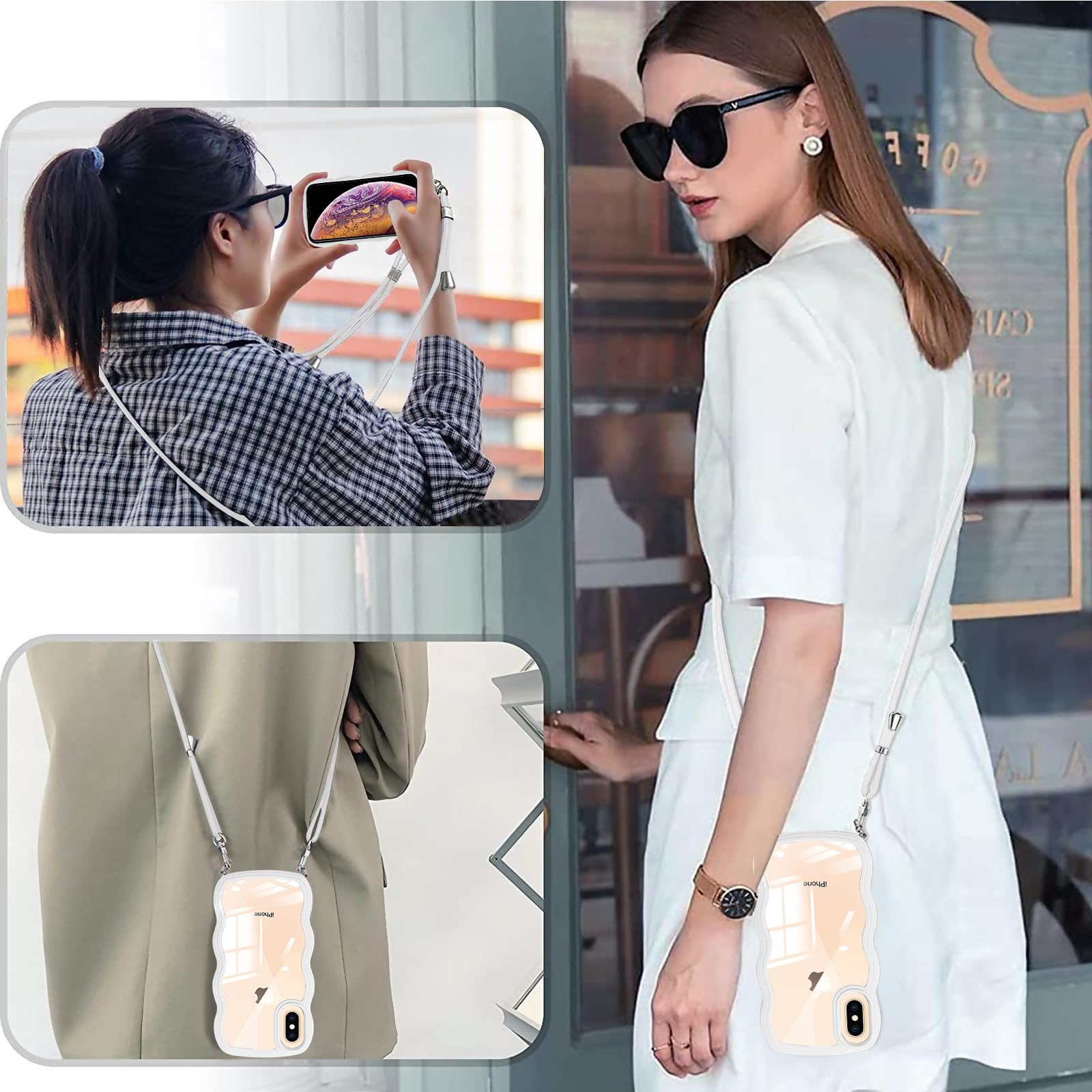Amazon.co.jp: Shengkawang iPhone XS 用 ケース ショルダー iPhone X