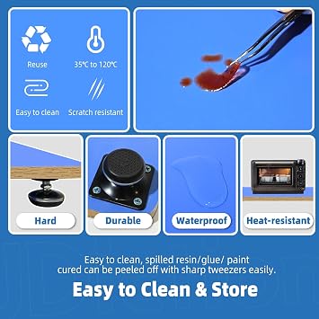 Extra Large Resin Leveling Table for Epoxy - 22.8''x 15'' Resin Leveling Board Nonstick Surface, Adjustable Height & Angle Feet, Multipurpose No Installation Required Board for Crafting & Art