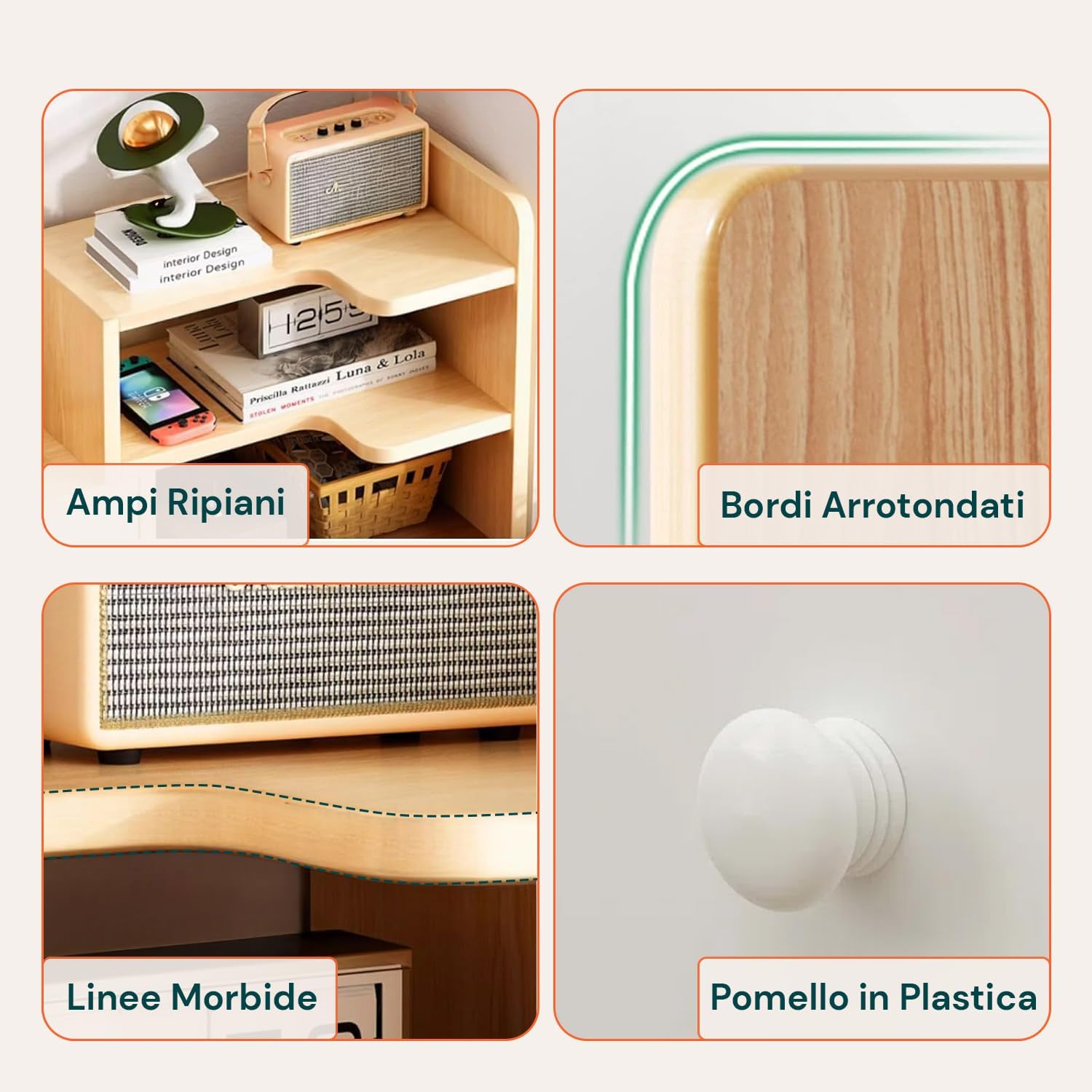 Wintem - Organizer Porta Libri da Scrivania Salvaspazio in Legno con 5 Scomparti e 1 Cassetto Estensibile, Libreria da Scrivania, Design Modulabile Facile da Montare e Resistente