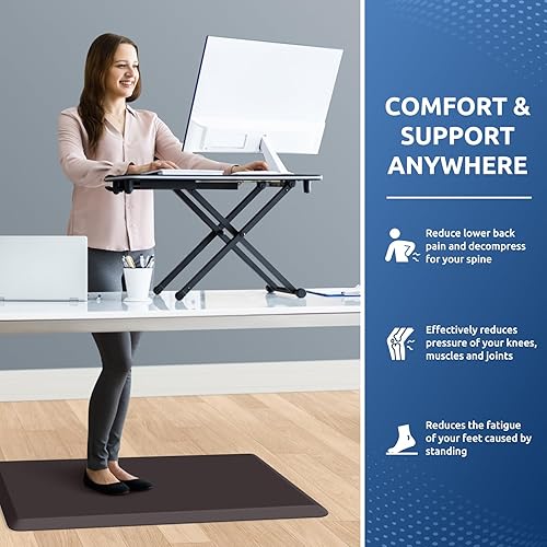 Miniatura 237 de KitchenClouds - Tapete acolchado antifatiga, impermeable, antideslizante, cómodo, para escritorio de pie, cocina, fregadero, hogar y oficina, 17.3 x