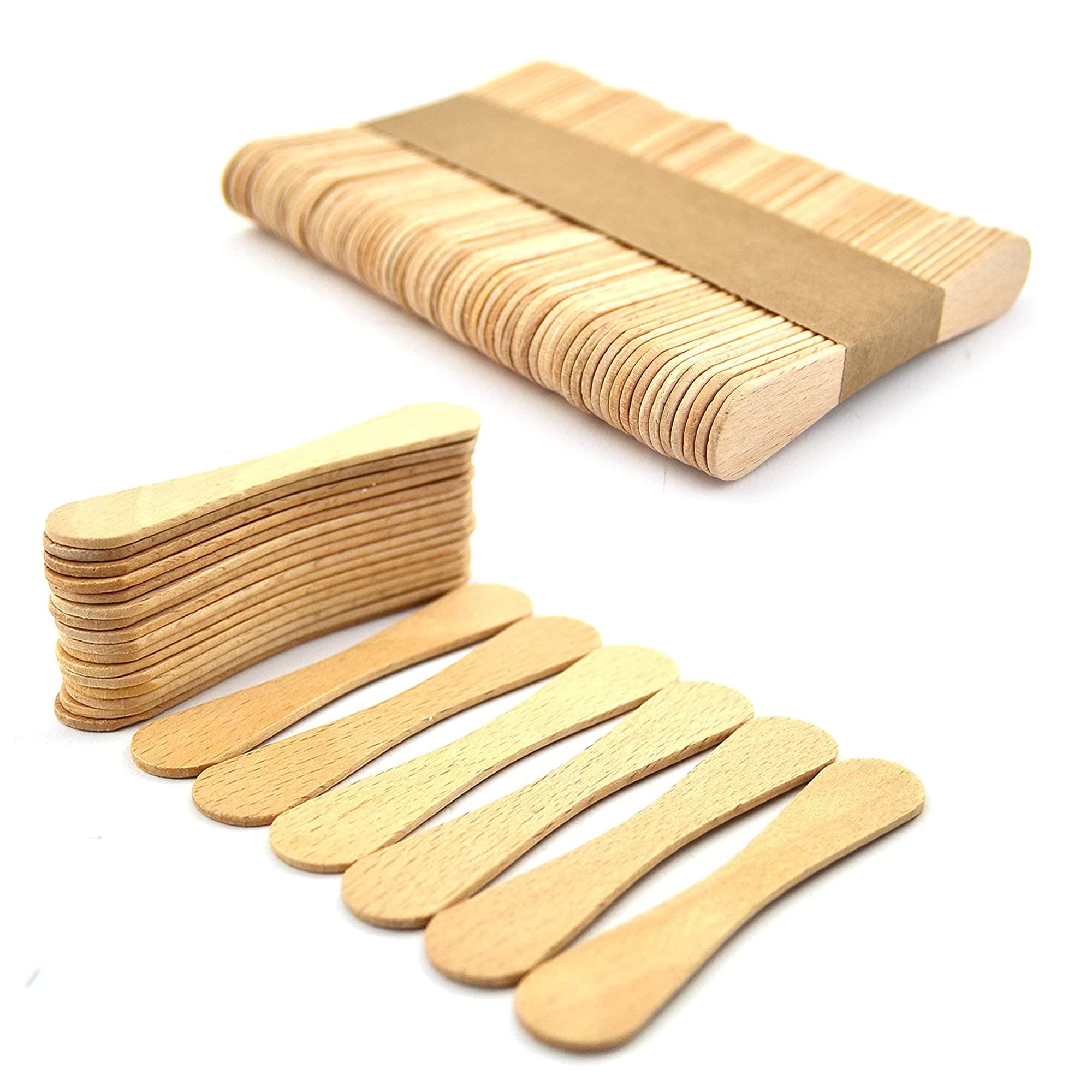 MOUYAT 1000 Bastoncini In Legno Naturale Per Lecca Lecca E Ghiaccioli - 114x10x2 Mm - Per Artigianato, Modellismo, Etichette Da Giardino