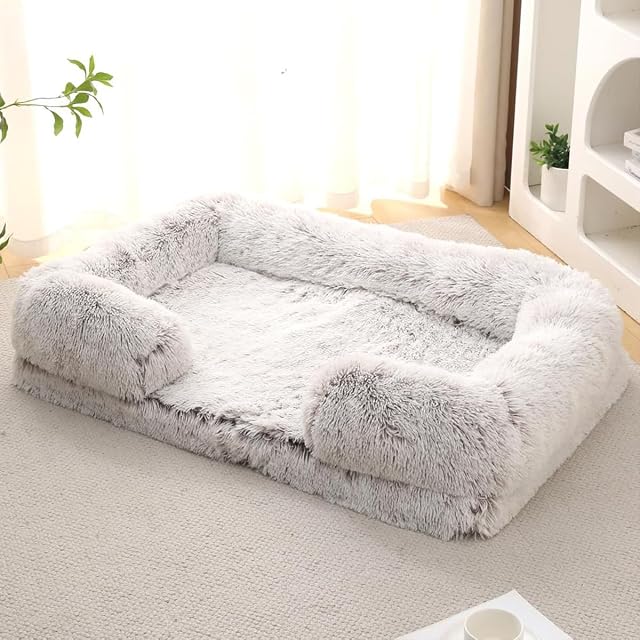 Foto 4 de 8 de EHOTER - Cama grande para perros ortopédica Funda extraíble y lavable para cama de perro Funda protectora…