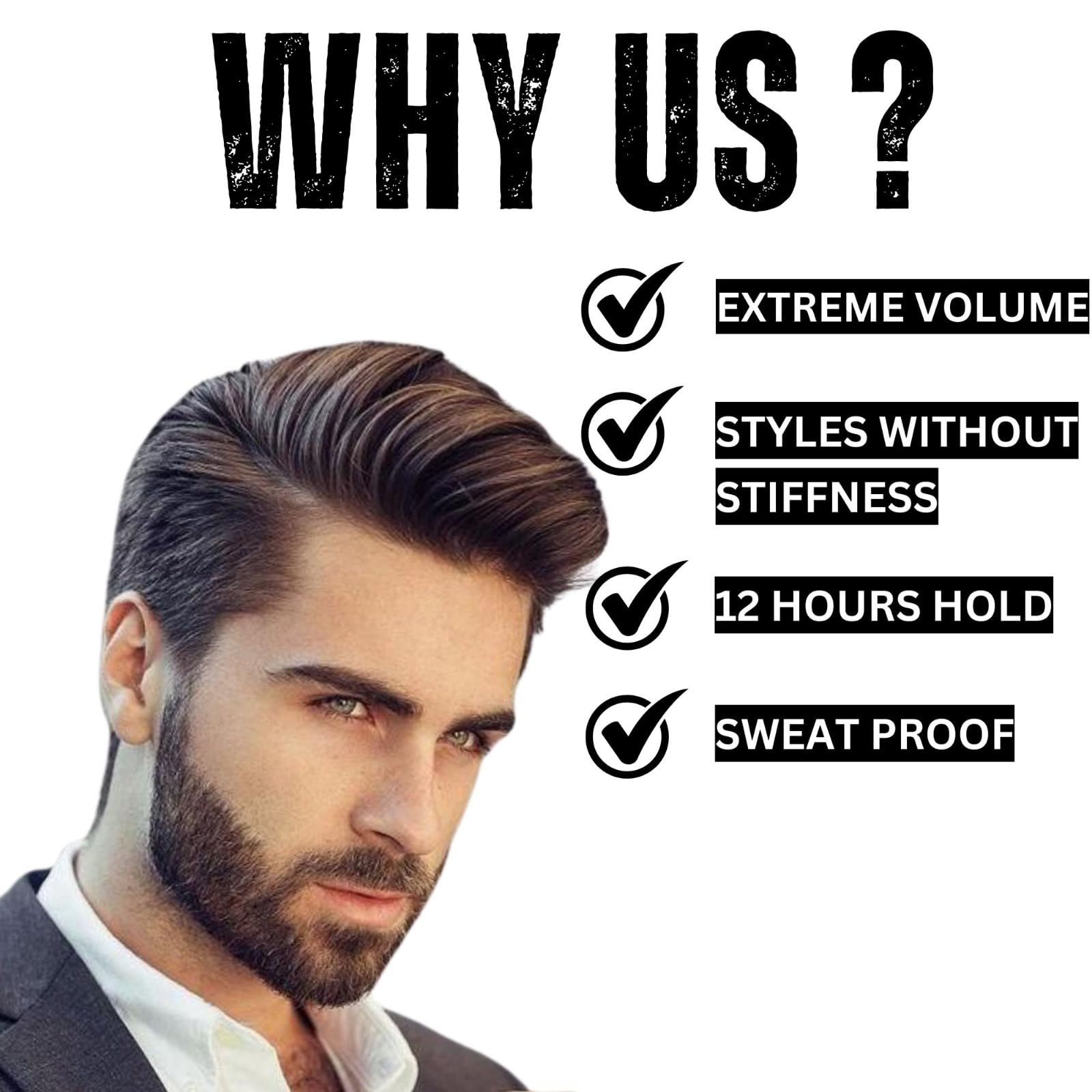 Hairtique Hair Powder for Men - Hair Volume Powder 12 Hours Strong Hold, Hair Volumizing Powder for Men – Matte Finish, Long-Lasting Hold, Volume & Texture – 15g 4