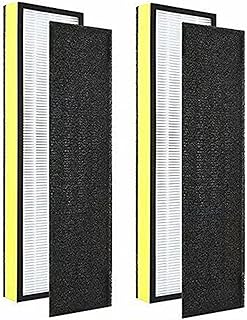 FUDOVA FLT4825 Replacement Filter B for Germ Guardian AC4825, AC4850PT Grease Air Purifiers, 2Pcs True HEPA Filter & 2Pcs Activated Carbon Filter Sets