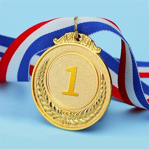 Miniatura 7 de auhanth 9 piezas de premios de medalla del ganador, oro, plata, bronce (3 cada uno), estilo olímpico para concursos, juegos de fiesta y recompensas