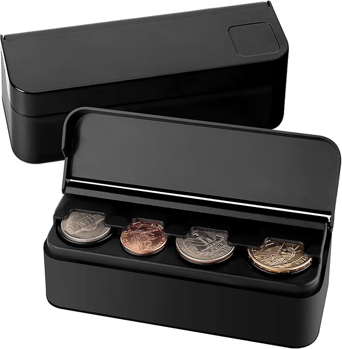 Coin Holder for Car,Portable Car Coin Holder,Universal Car Change Organizer for