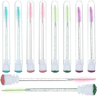 HOMSFOU 10pcs Crystal Handle Eyelash Brushes ...