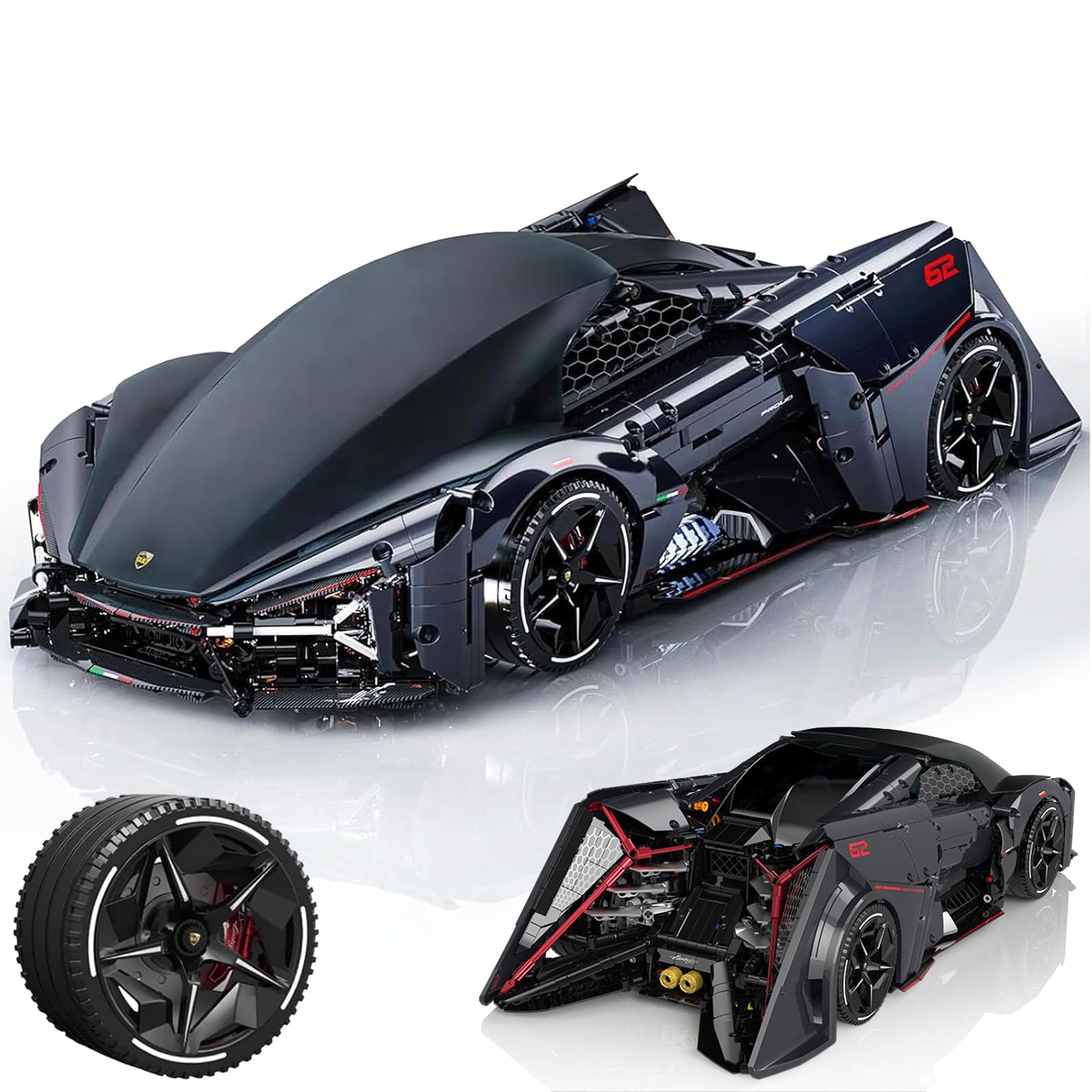 Amazon.com: JTBBOY 1:8 Sport Building Supercar Set for Adults