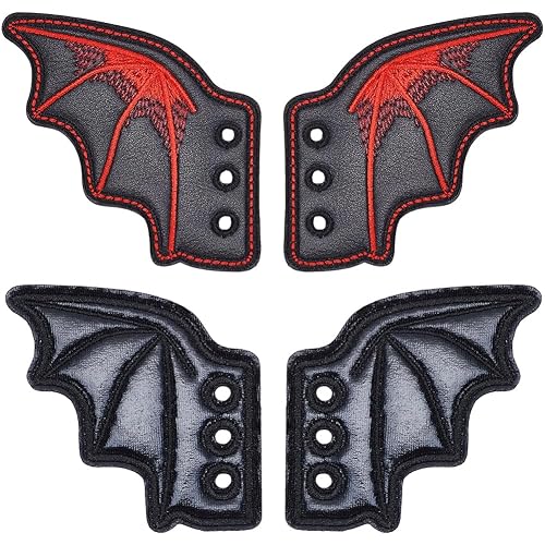  2 Pairs Leather Shoe Wings