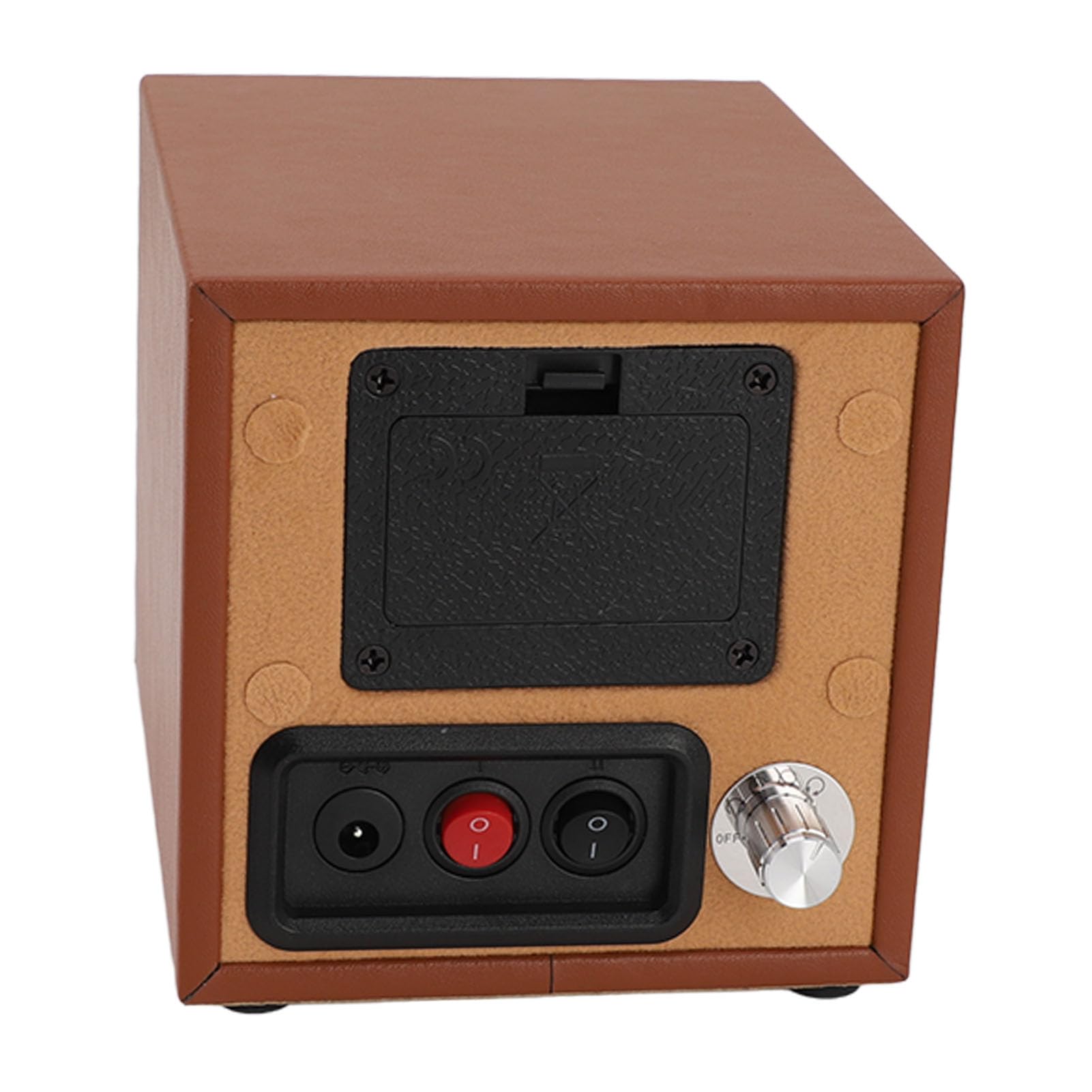 Remontoir automatique pour montre unique, boîte de remontoir pour montres automatiques, 5 modes de rotation avec lumière LED, alimenté par USB et batterie, boîte de rangement (Brun)