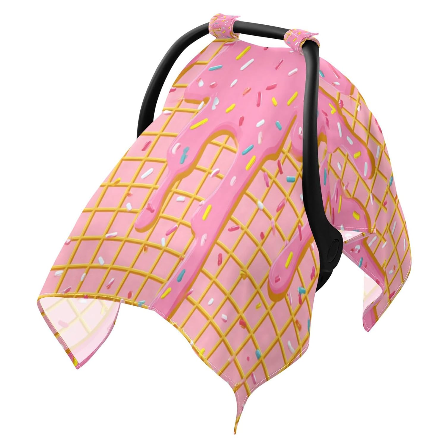 Cute Ice Creams Kawaii Car Seat Cover Baby Breathable Soft Infant Carseat Covers Canopies Babies Carrier Covers for Girl Boy
