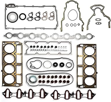 MLS Full Cylinder Engine Gasket Set HS26191PT-1 CS9284 Compatible with Chevy/Avalanche/Suburban/Express/Savana 1500 5.3L Silverado/Sierra 1500 Tahoe Yukon 4.8L 5.3L V8 2004 2005 2006