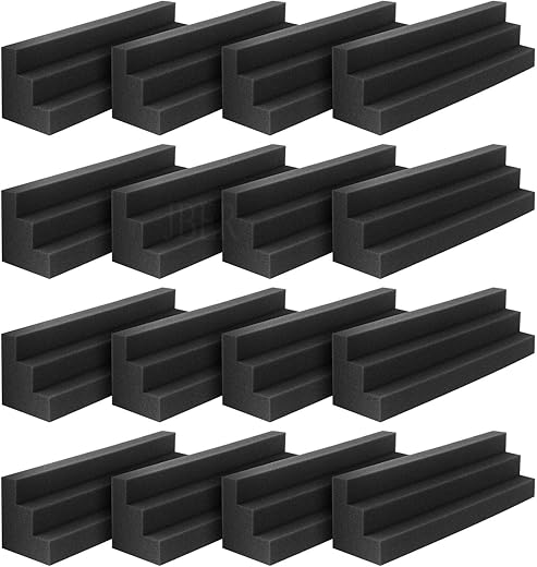 JBER Column Acoustic Wedge Studio Foam Corner Block Finish Corner Wall in Studios or Home Theater (16 Pack)…