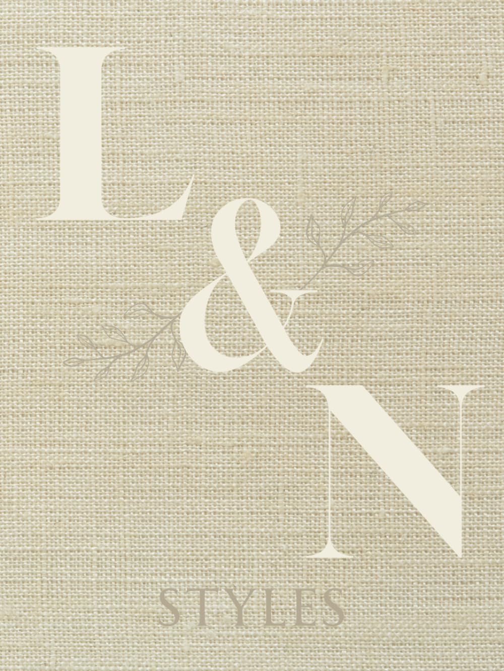 Livre de décoration couleur neutre L&N Style en simili lin pour styliser vos étagères de salon