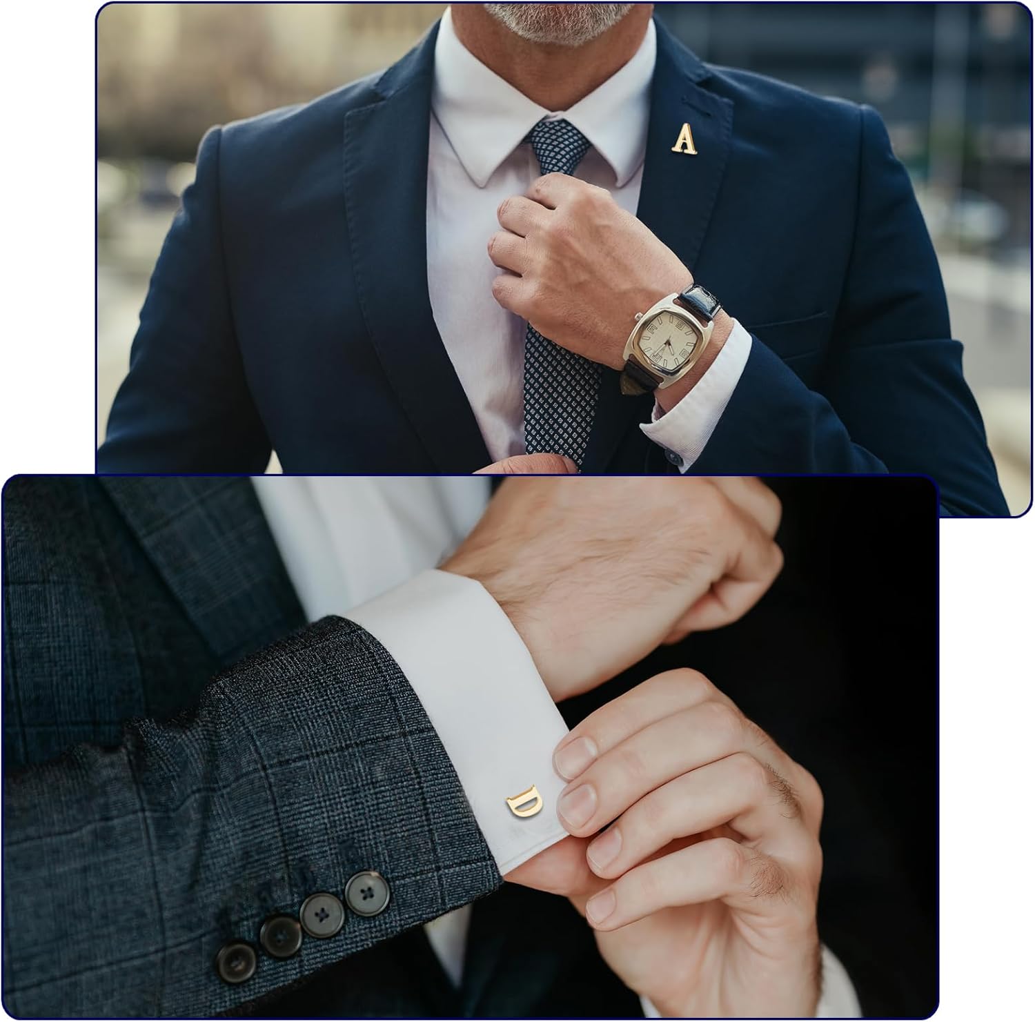 PATIKIL Letter Lapel Pins, Initial Alphabet Collar Pins Letter Brooch Pins for Women Men Shirt Dress Suits - Image 6