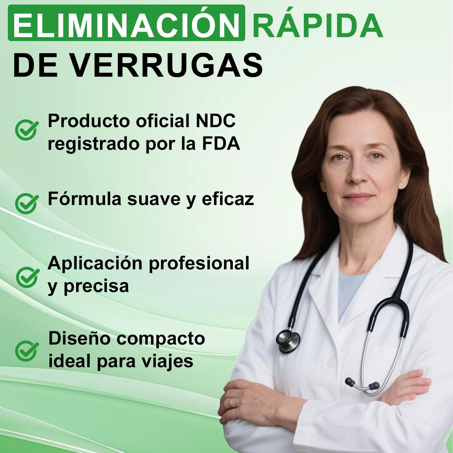 Removedor de verrugas de acción rápida para rostro y cuerpo - Lápiz con ácido salicílico y pincel de precisión | Fórmula suave para eliminar verrugas, tamaño viaje (4ml)