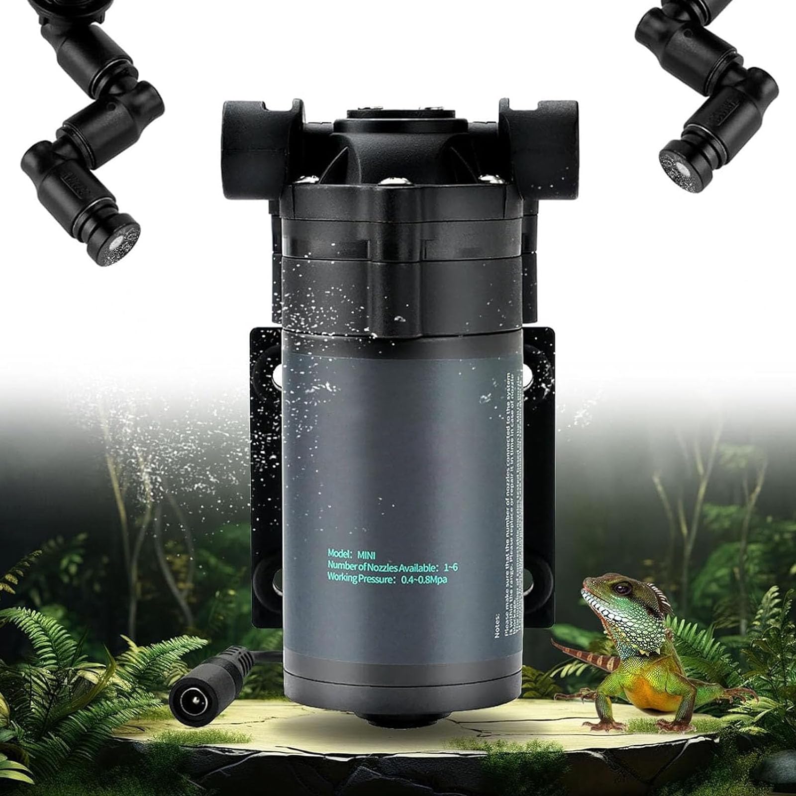 Aisny Umidificatore Terrario, Umidificatore per Rettili Anfibi Humidifier con 6 Accessori Spray Nebulizzatore Acqua per Terrari Nebulizzatore Terrario per Piante Paludario Allevamento