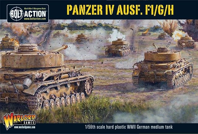 Panzer IV Ausf. F1/G/H medium tank 1:56 / 28mm Plastic Scale Model Tank For Bolt Action by Warlord Games - Highly Detailed World War 2 Miniatures for Table-top Wargaming.
