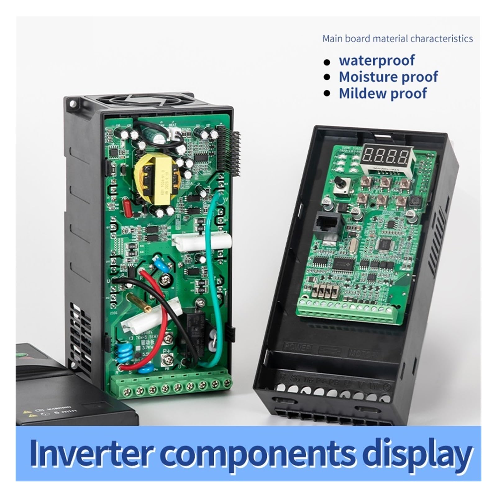 VFD Frequenzumrichter, 220V To 380V VFD 0.75KW/1.5KW/2.2KW/3.7KW/5.5KW 1phase To 3 Phase Output Variable Frequency Drive Motor Speed Control Inverter(5.5KW 220V to 380V W)