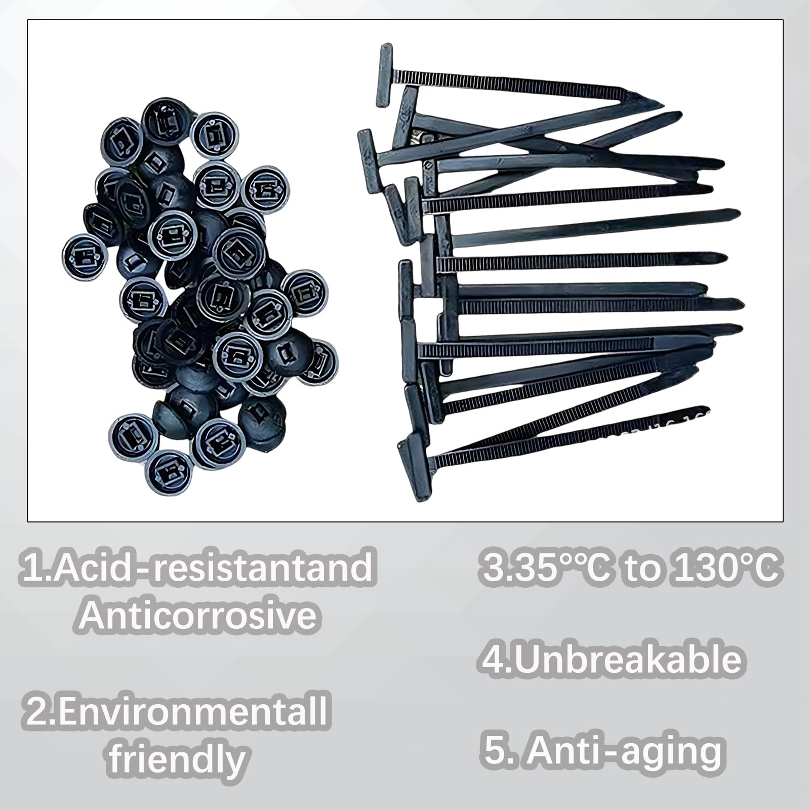 120 Pcs Cable Tie Buckle, Nylon Universal Cable Tie Buckle, Universal Self-Locking Zip Tie Clips - Image 4
