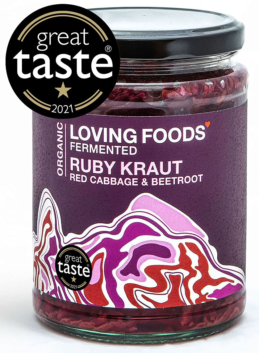 Loving Foods Award Winning *Certified Organic* Ruby Sauerkraut (500g