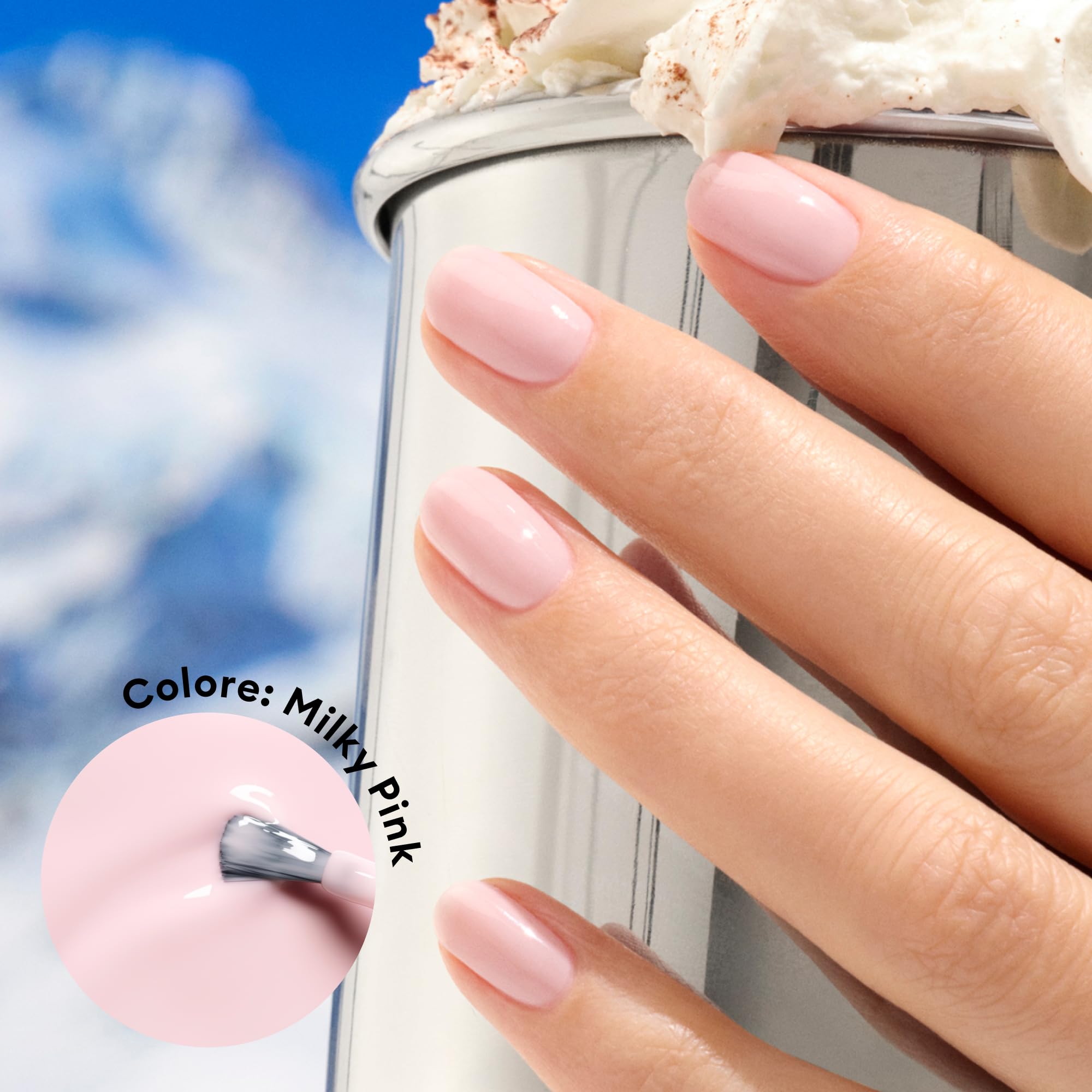 Manucurist - Green Smalto Unghie Milky Pink - Smalto Rosa Lattiginoso - Smalti per Unghie Classico - Vegano e di Origine Biologica (80%) - Manicure Professionale - Idee Regalo Donna - 2