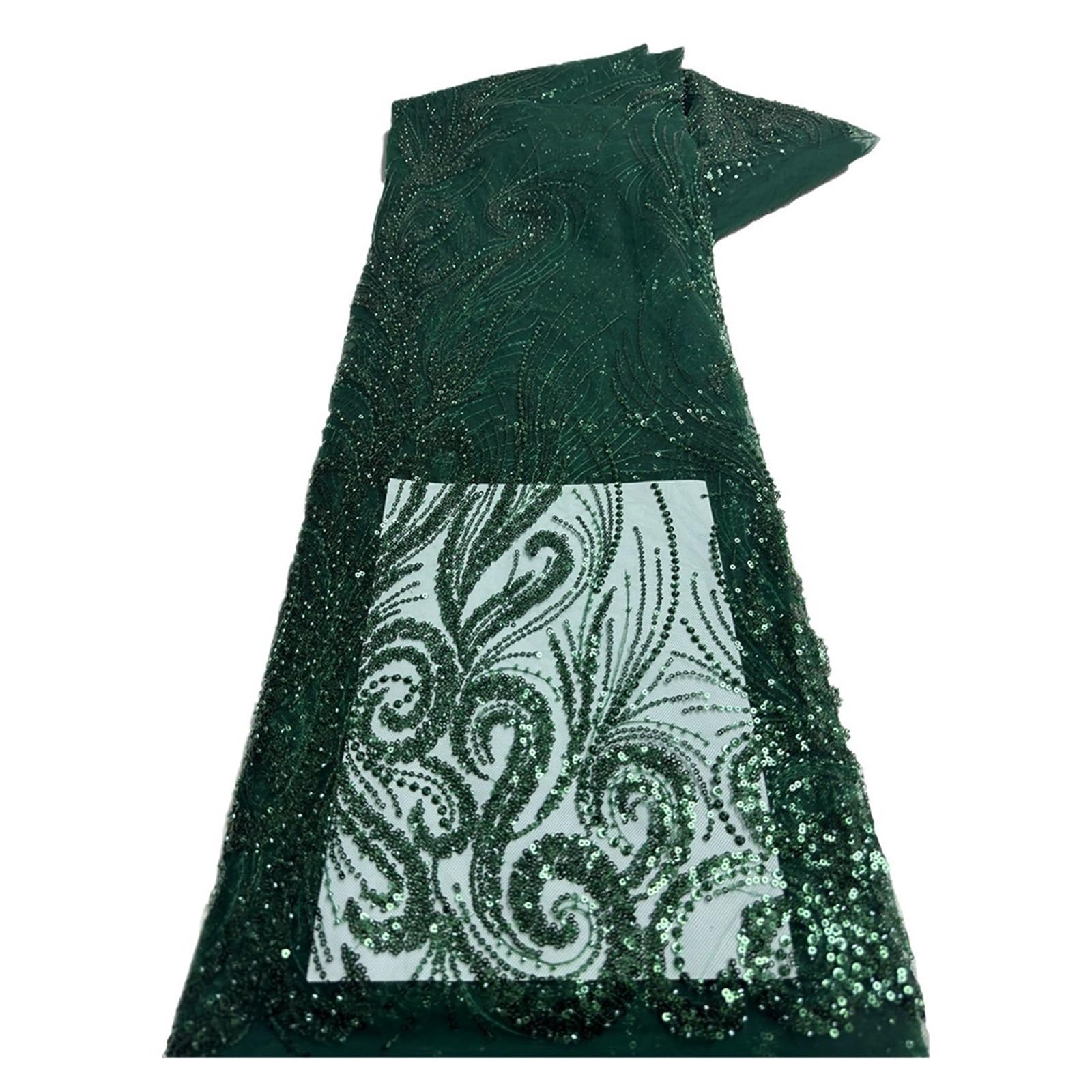 5 Jardów Tkaniny Na Suknię Ślubną Cheongsam Z Koralikami, Cekinami, Haftem Z Siateczki, Złotą Koronką, Haftem Z Koralikami(12)