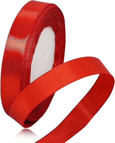 Miniatura 101 de Cinta de satén dorada de 3/4 pulgadas x 25 yardas, cinta de tela de color sólido para envolver regalos, manualidades, fabricación de lazos