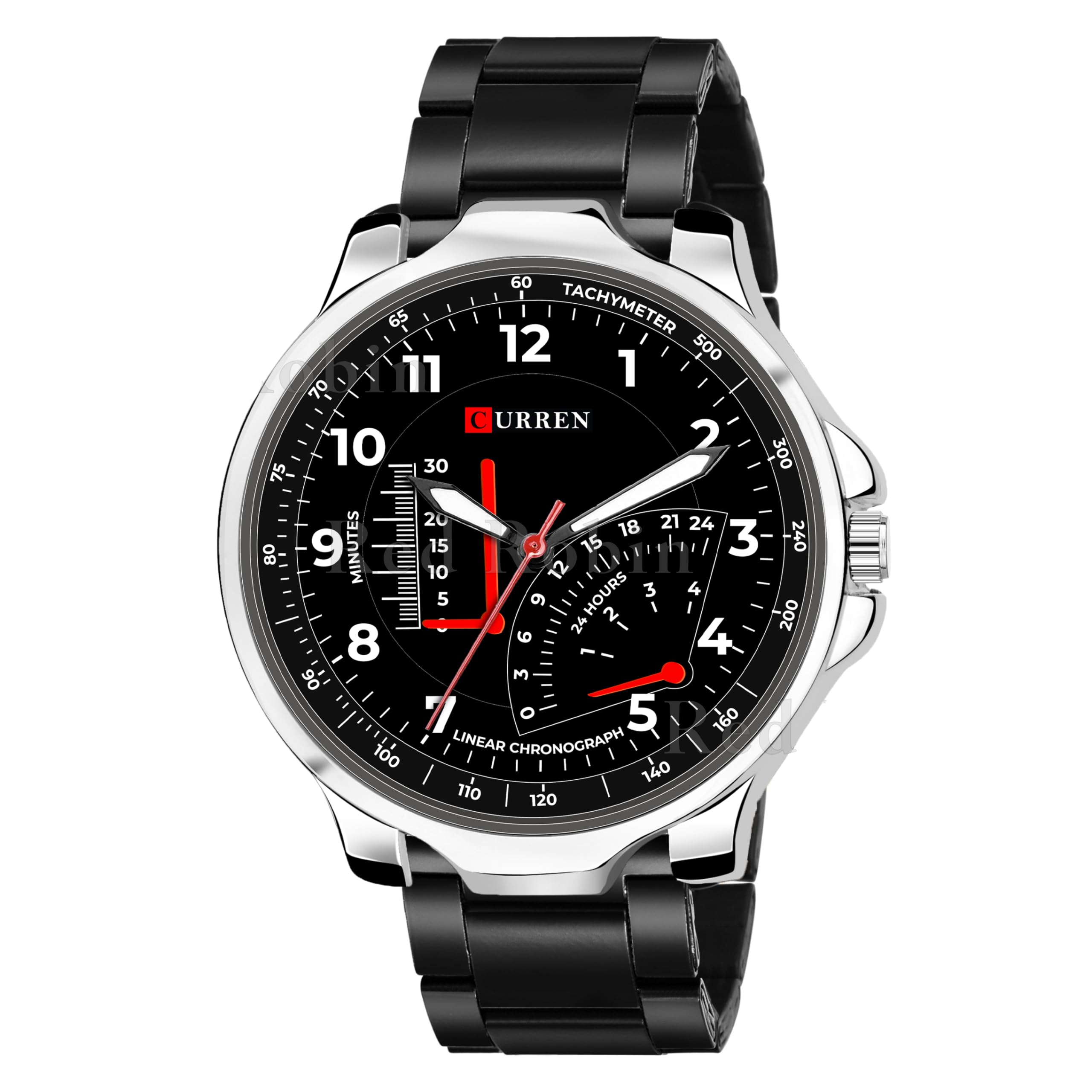 Talgo Analog Stylish Silicon Rubber Strap Wrist Watch for Men and Boys, Pack of 1 - CRN-3K-SIL-CDBLK