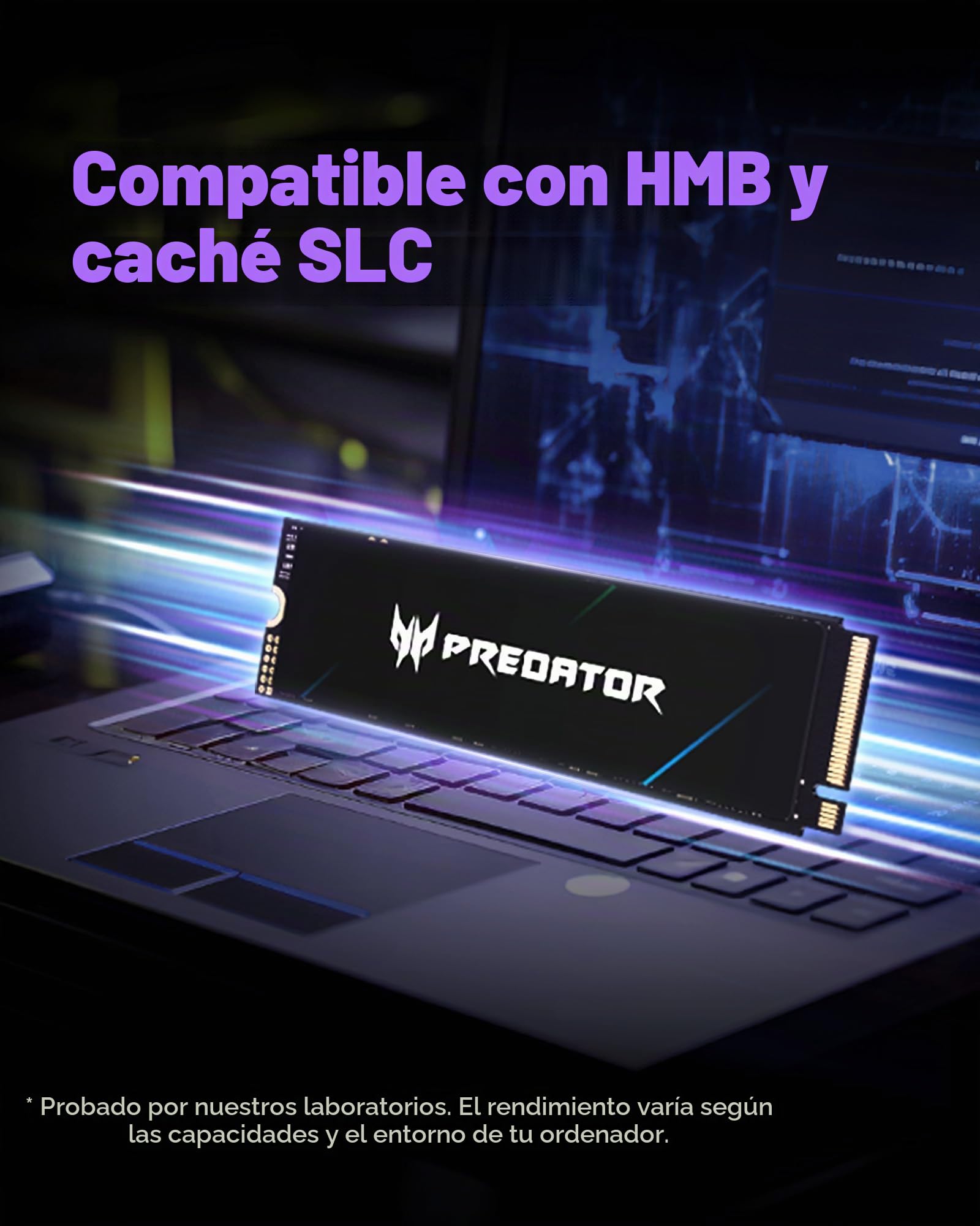 Acer Predator GM7 4TB Disco SSD 7400MB/S NVMe PCIe 4.0 M.2 Gen4