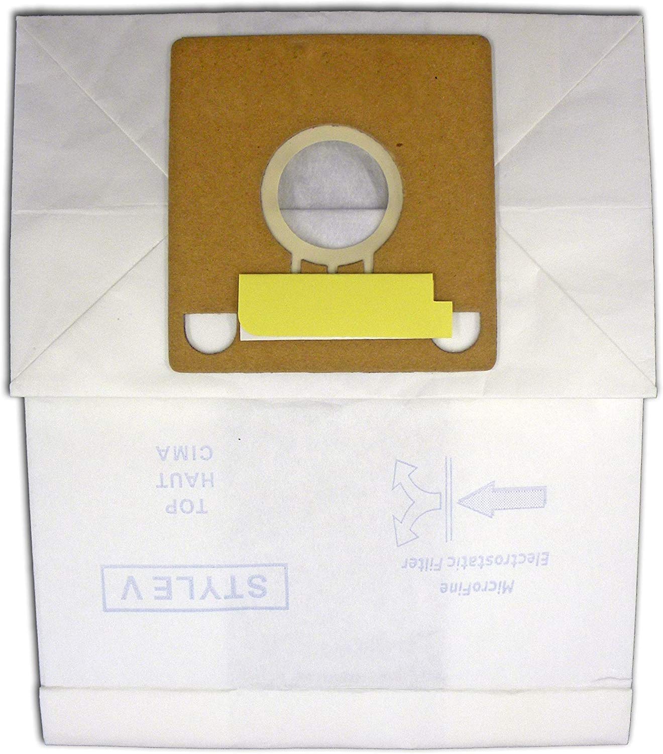 ZVac Replacement Eureka Style V Canisters Vacuum Bags - Compatible with Eureka Express, Power Team Canister or Home Cleaning Series 3800, 3900, 6700, 6800, 6865, 8000, 8200, 8900 (10)