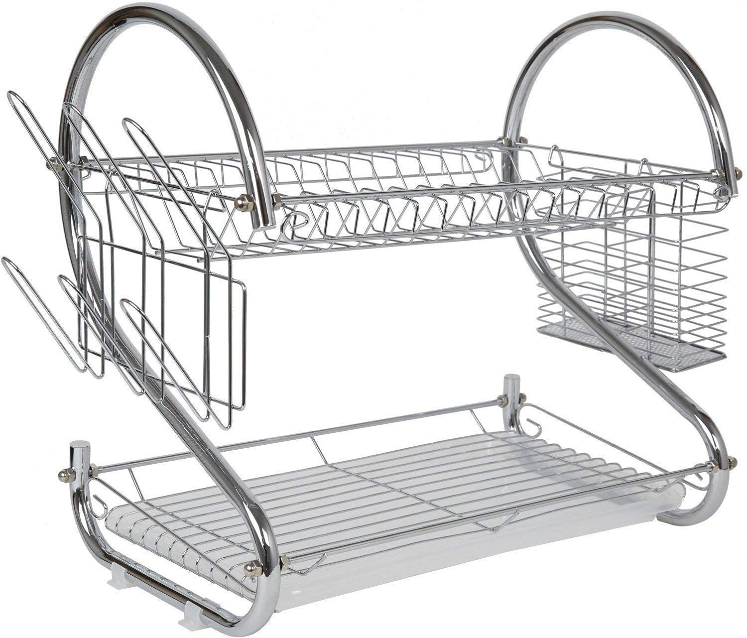Buy TBM 2 Tier Dish Drainer Rack with Utensil Holder Dish Drainer Cup