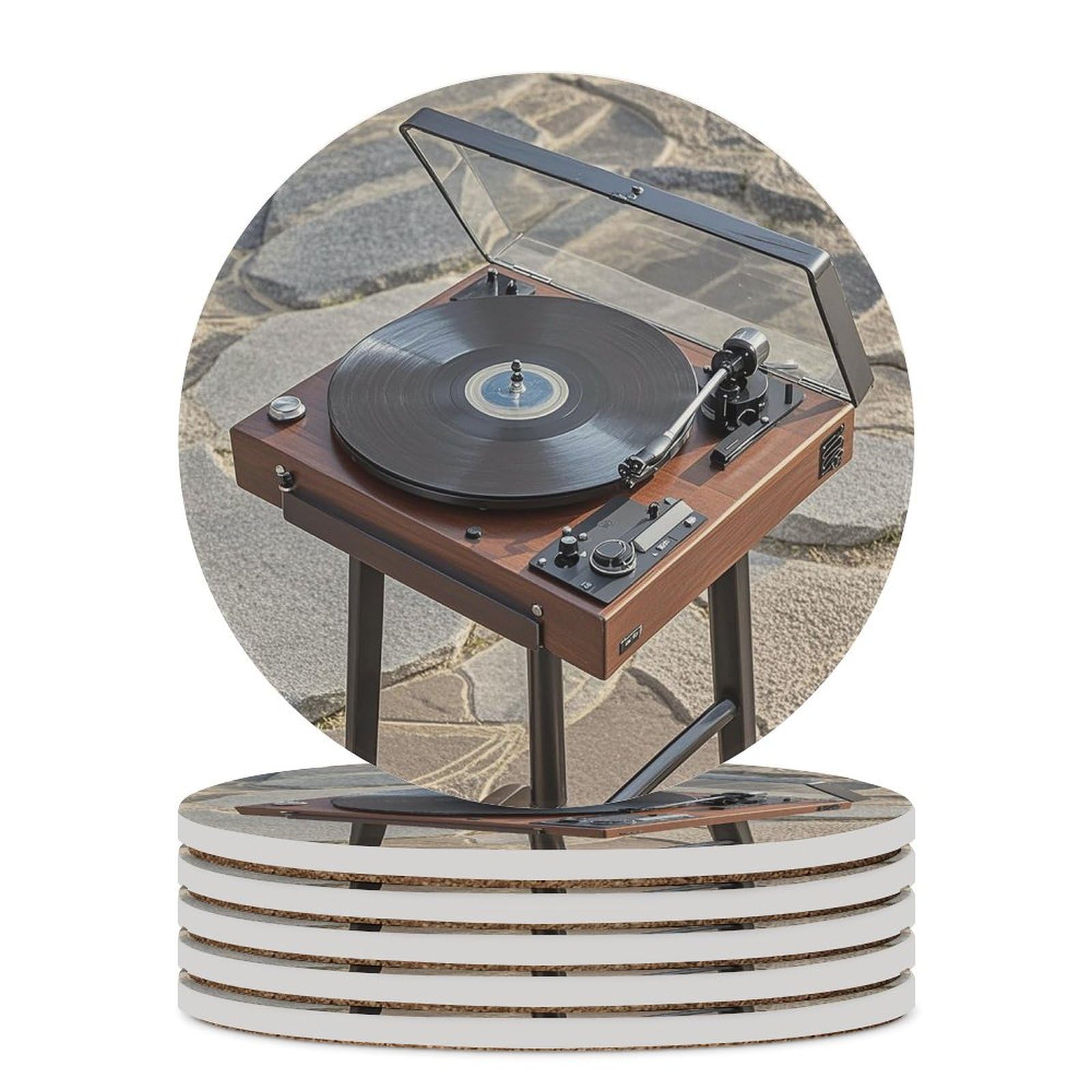Dessous de verre pour lecteur de disques anti-rayures en liège