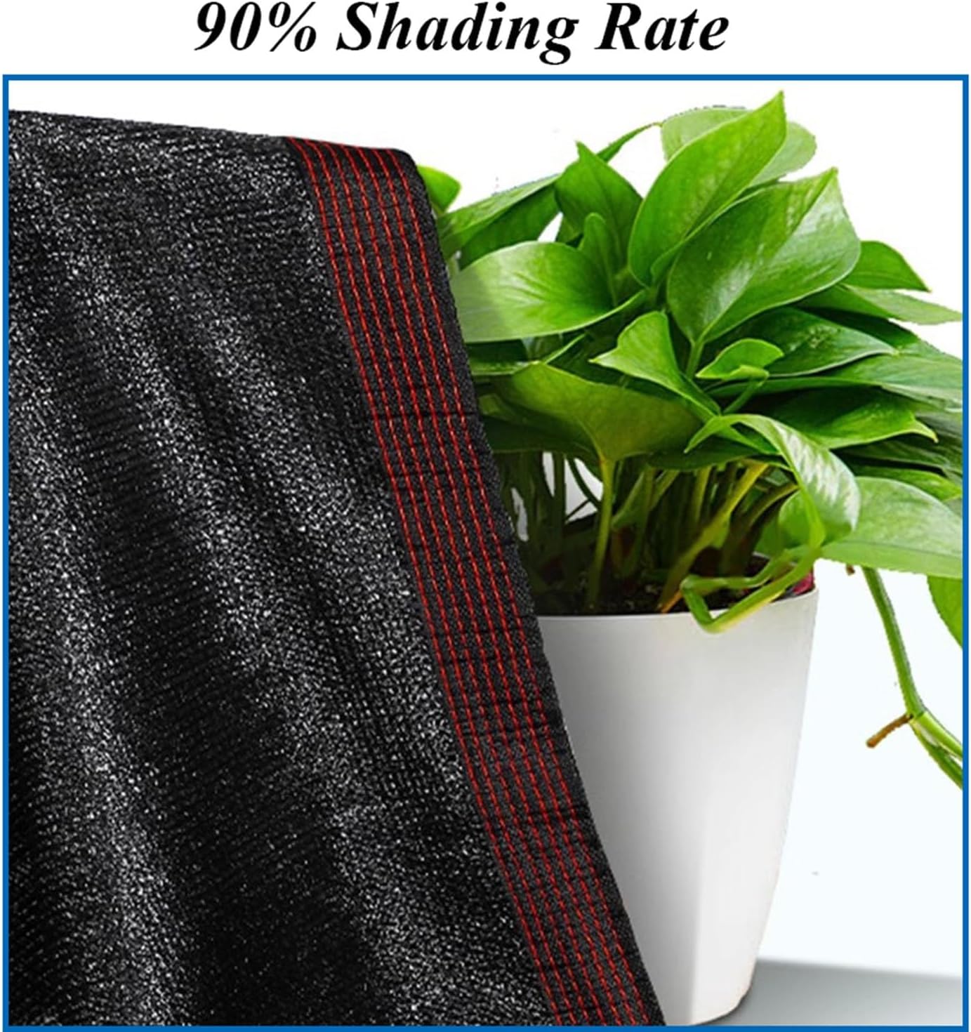 Black Shade Cloth with Grommets, Patio Privacy Screen Cover Mesh Tarp, Shade Net for Garden Porch Greenhouse Pools, 90% UV Resistant 3.3x6.6ft-39x39ft(6.6x33ft)