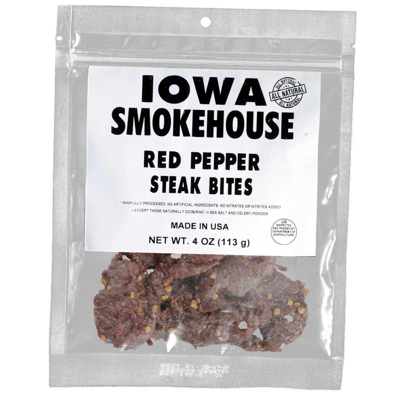 IOWA SMOKEHOUSE Steak Bites, 4 Oz (Red Pepper Small)