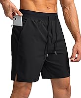 Soothfeel Men's Running Shorts with Zipper Pockets - 9" 7" 5" Lightweight Quick-Dry Gym Workout Basketball Athletic Shorts