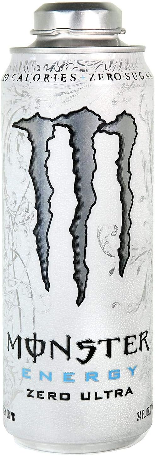 Monster Energy 24 ounce cans with Resealable Lids (Zero Ultra, 12 Cans)
