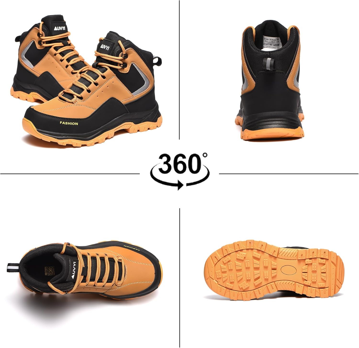 Waterproof Steel Toe Work Boots for Men Comfortable Durable Indestructible Leather Safety Boots High Top botas de trabajo para hombre - Image 6