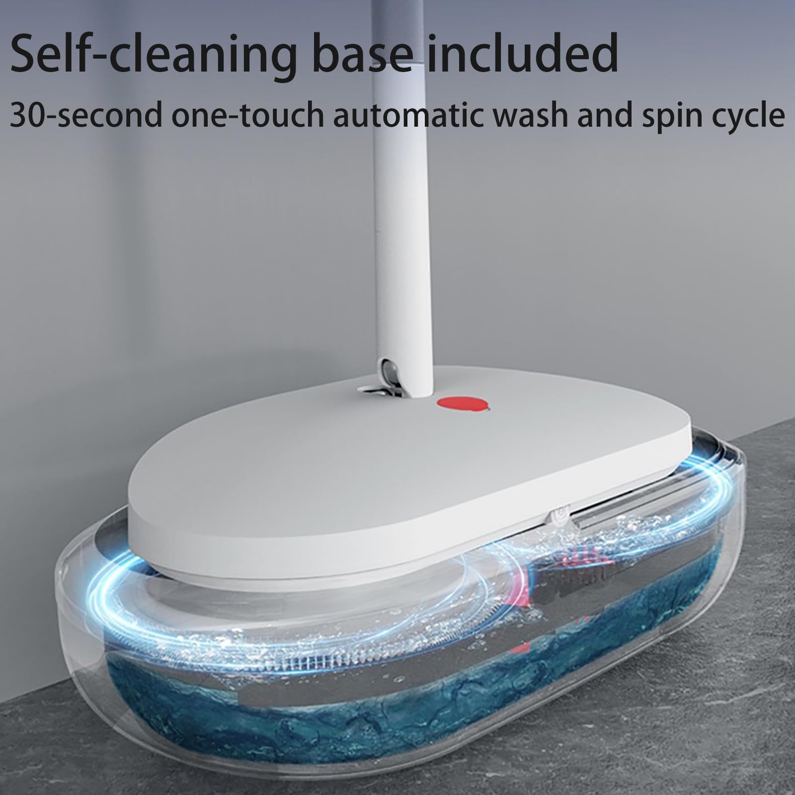 Mopa eléctrica inalámbrica con pulverizador de Agua y fregado autopropulsado, 40 Minutos de autonomía y depósito de 290 ml para la Limpieza de Suelos de Madera y baldosas de múltiples Superficies