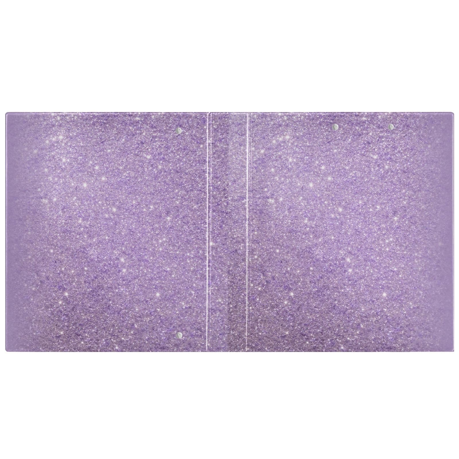 Raccoglitori scolastici da 2,5 cm e mezzo con stelle scintillanti, viola chiaro
