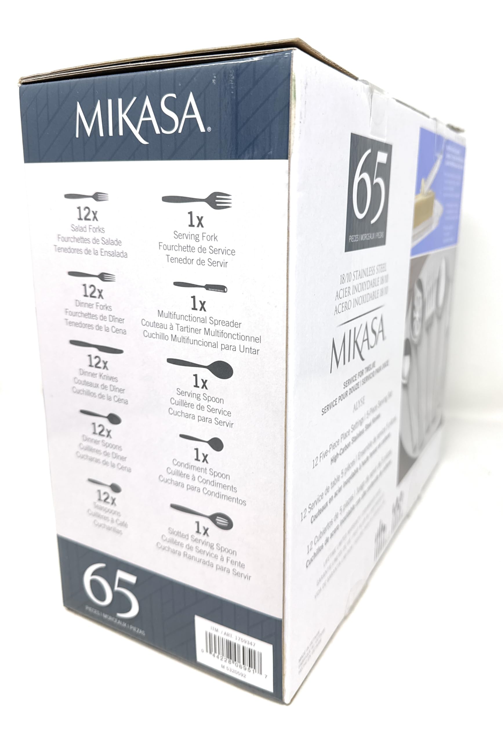 Mikaです₊⁎⁺˳✧༚ Amazon.com | Mikasa, Alyse Flatware Service for 12, 65 Piece Set