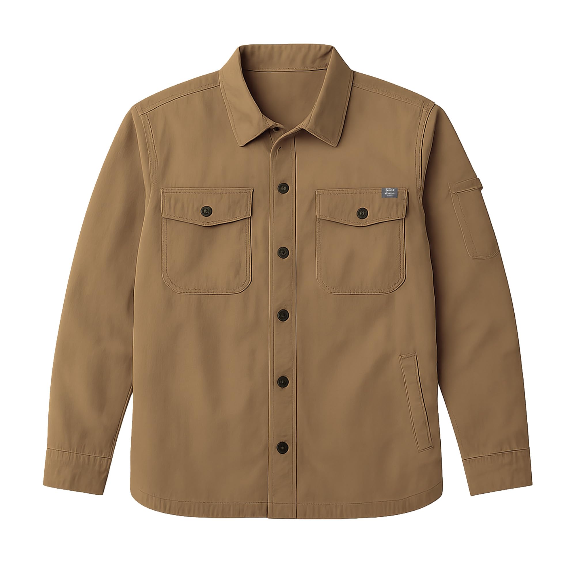 Field & Stream Men's Standard Epoch Lightweight Twill Shirt Jacket, Brown