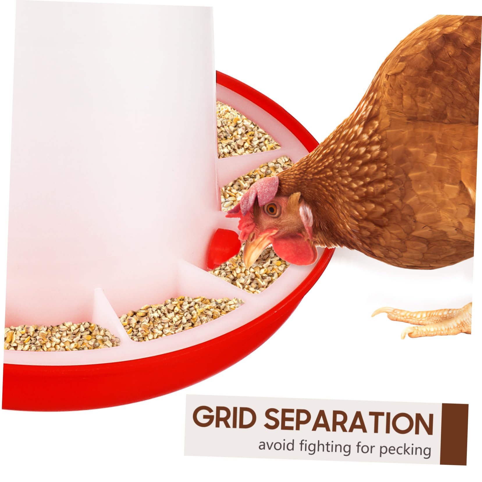 2piezas Comedero Para Gallinas y Plástico Resistente Unidades Para Jaulas De Aves Antisalpicaduras Práctico