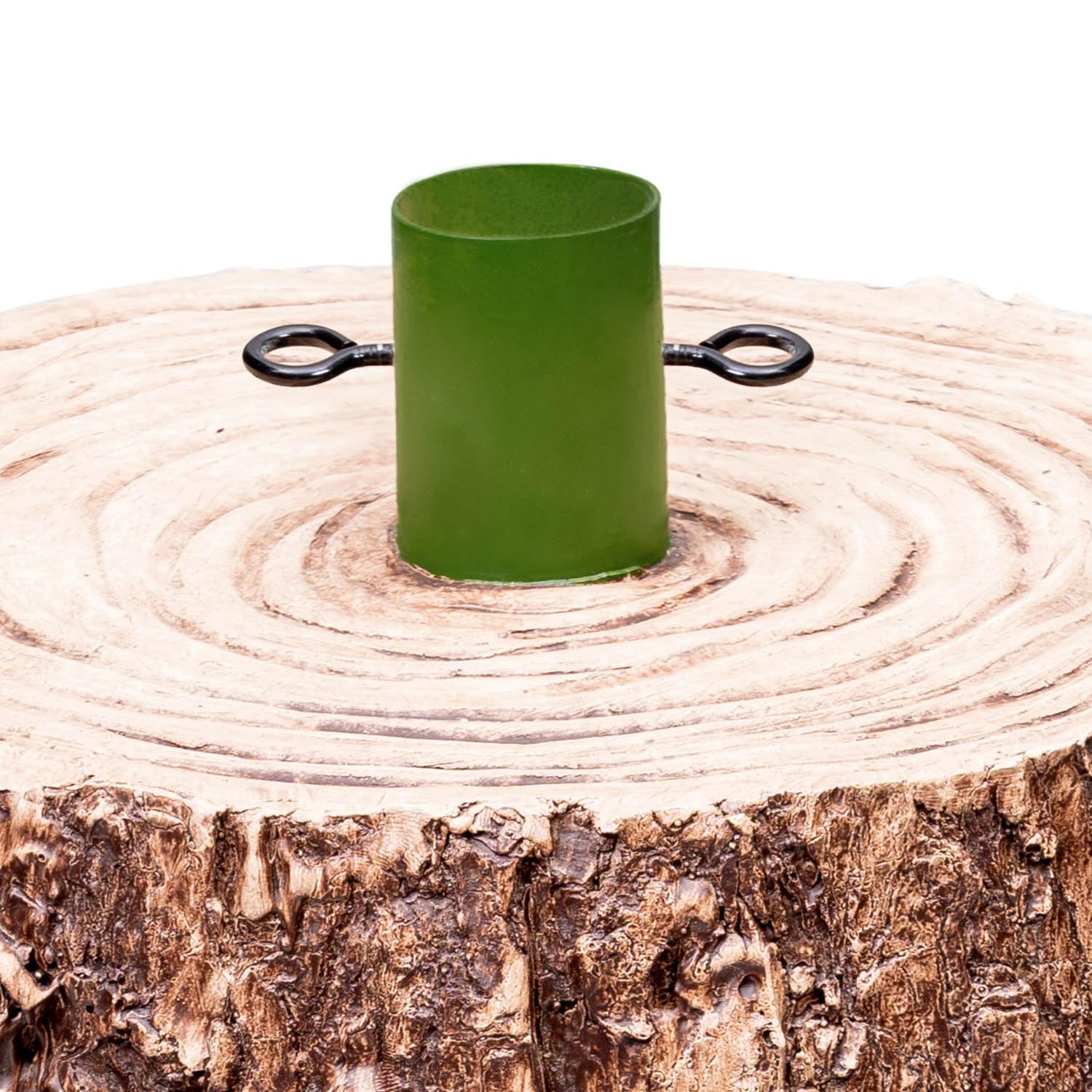 Nataland Base Tronco per Albero di Natale con Effetto Legno Naturale, Supporto Decorativo Robusto e Stabile con Aggancio Universale per Alberi Fino A 210 cm