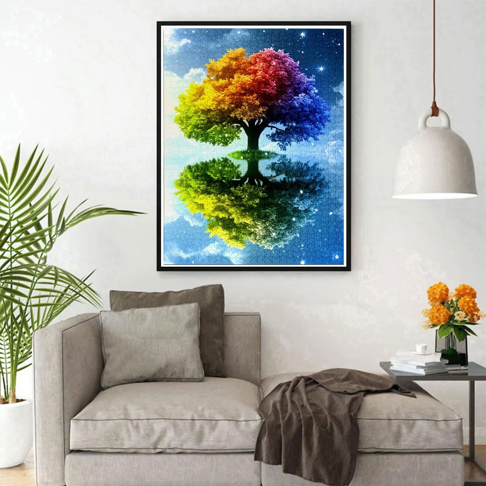 Puzzles para Adultos, Puzzle 3000 Piezas Sueño Rompecabezas Adultos Pieza de Madera Juegos, Obra de Arte de Juego de Rompecabezas, Jigsaw Puzzle Árbol de la Vida para Decor del Hogar 122x81cm D-836